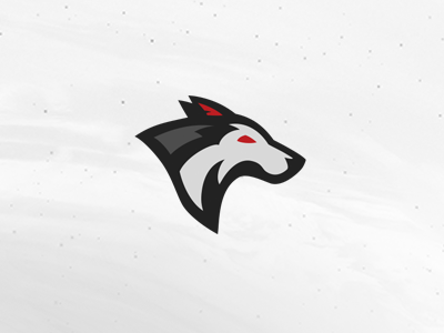 Wolf logo mascot sports team wolf