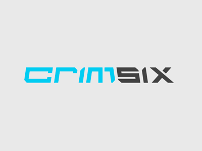 Crimsix logotype custom logo logotype text