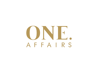 One.Affairs Logotype eventplanning gold logo luxury type