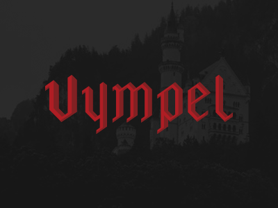 Vympel Logo dark gothic medieval red type