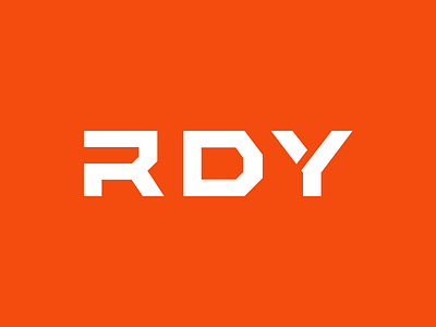 RDY Wordmark apparel brand fitness logo orange ready wordmark