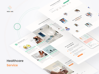 Healthcare Service Landing Page analytic clinic doctor doctor app health health app healthcare landing page medical app medical care medical design medicine minimal test ui web website