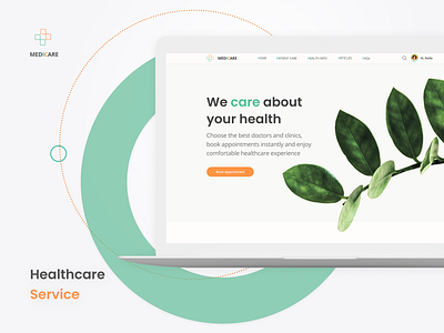 Healthcare Service Homepage appointment appointment booking care clinic design doctor doctor app health healthcare homepage landing page medical medical care medical design medicine minimalistic ui web website