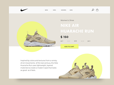 Nike Sneaker Web Page branding design logo minimal web website