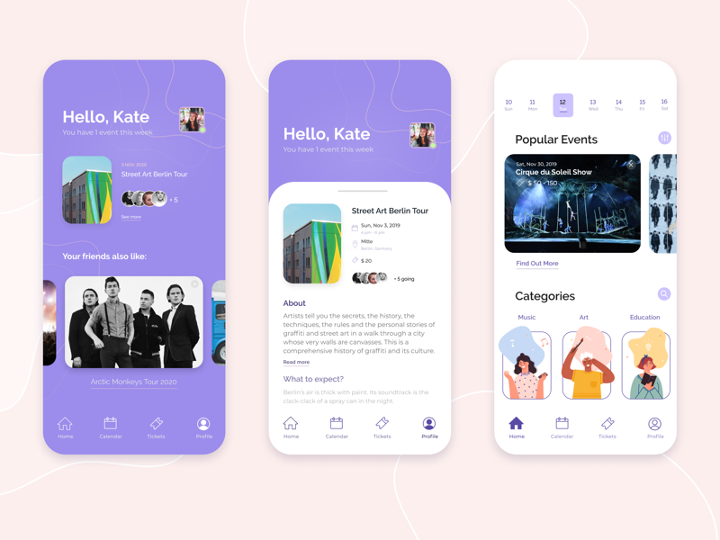 Event App Design By Kateryna On Dribbble