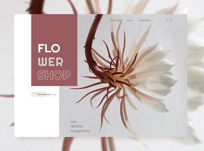 Flower Shop Homepage delivery design flower flowers flowershop homepage minimal shop ui web website