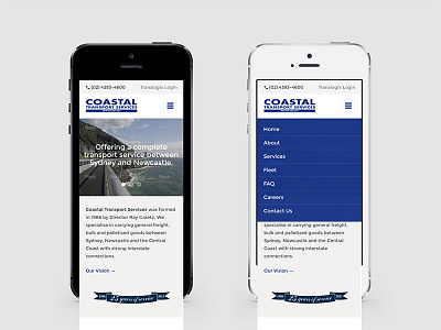 Coastal Transport coastal transport design responsive ui web
