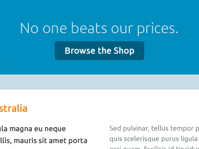Browse the Shop call to action callout feature flat shop ubuntu web