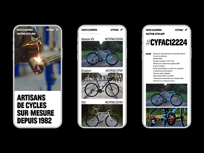 Exploration for bike craftsman. branding design flat interface typography ui ux web