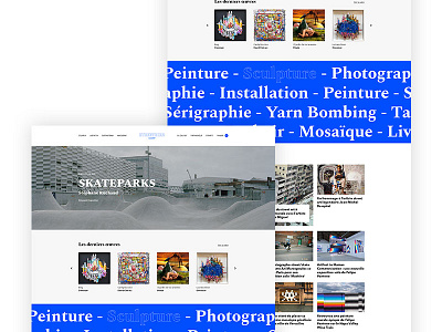 Streetbird Galery - Homepage blue branding design flat interface typography ui ux visual web