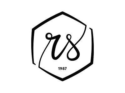 Personal Branding black branding hexagon lettering logo white