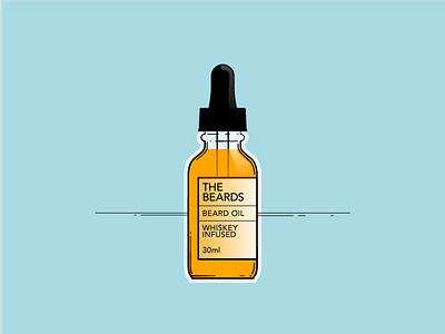 Beard Oil Illustration