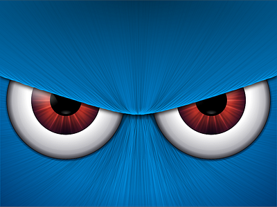 Monster Monday blue eyes illustration monster red vector