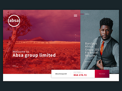Absa Group Website absa bank banking finance griddesign red responsive ui uidesign uxdesign webdesign