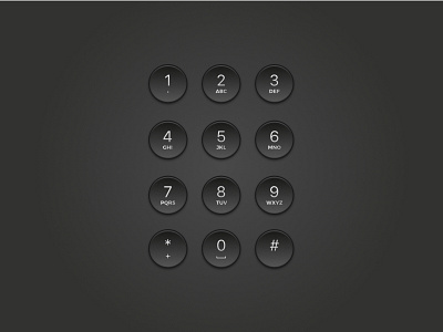 Dial Pad (Skeuomorphism style)