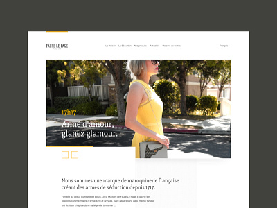 Fauré Le Page design digital fauré le page french layout luxury minimalist website white yellow