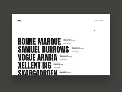 II.XXII ™ agency black design digital minimalist studio two twenty two type typography website white