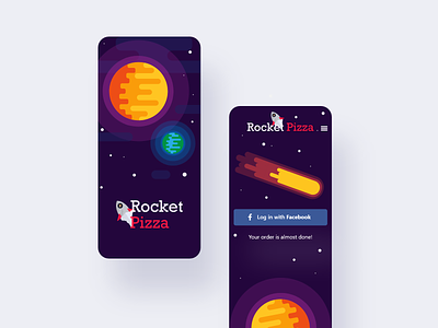 Rocket Pizza App 🚀 adobe adobe xd app apple design design app pizza rocket space ui ui ux ui design uidesign uiux user interface xd