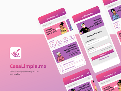 CasaLimpia.mx 🧹 app app design design figma mockup ui ui ux ui design user interface website