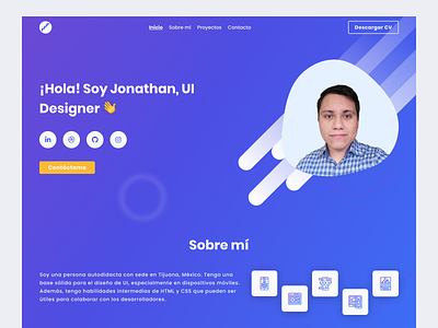 Portafolio Jonathan 📄 cv design figma mockup portfolio ui ui ux ui design user interface web website