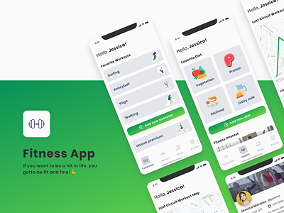 Fitness App 💪 app design design figma figma design fitness fitness app mockup ui ui ux ui design user interface workout design