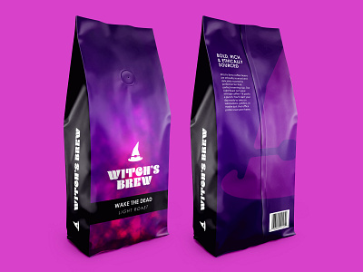 Witch's Brew Coffee branding coffee design dribbbleweeklywarmup graphicdesign halloween packaging design product design rebound witches