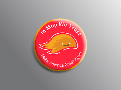 The Donald Mop Pin button donald donald trump pin stickermule trump