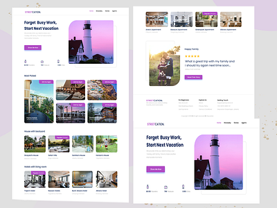 Landing Page Streetcation apartment booking hotel booking house landing page ui ux vacation