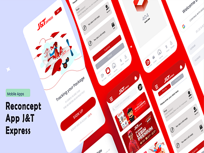 ReConcept Design APP UI J&T Express apps expedition feedex illustration mobile ui concept ui design