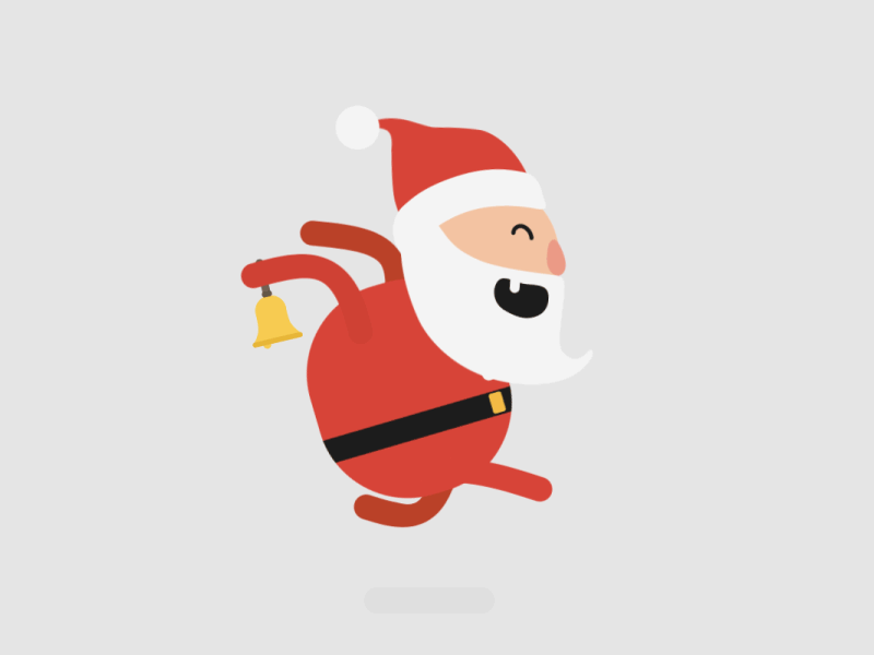 Santa Running 2d aftereffects animation christmas gif illustration loop santa vector xmas