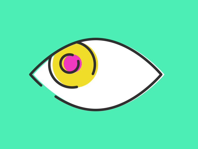 The Eye 2d animation dots eye flat gif lines