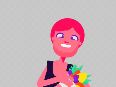 The Florist animation character flowers gif love