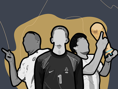 Portada De Ídolos - Selección Fútbol football illustration soccer vectorart