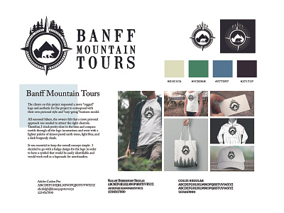 Banff Mountain Tours branding design logo