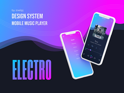 App Design - Electro Music Player app app design appdesign design mobile designsystem edm electro interface mobile music music player ui ui ux uidesign uiux uxdesign