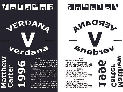 Verdana Poster design illustration illustrator type typography ui vector