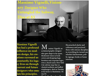 Massimo Magazine design illustration type typography