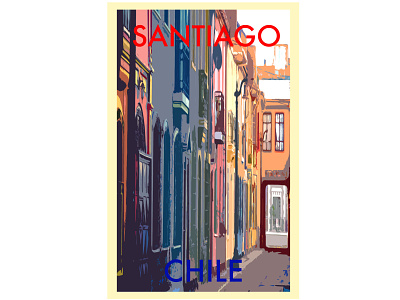 Santiago Chile Poster branding chile design flat illustration santiago south america travel typography ui