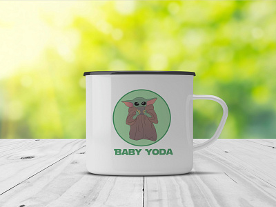 Baby Yoda Mug app design logo photoshop starwars yoda