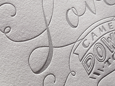 Letterpress Card // Silver on White cotton paper hand lettering holiday letterpress love came down silver