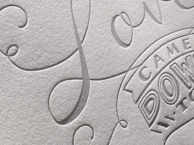 Letterpress Card // Silver on White