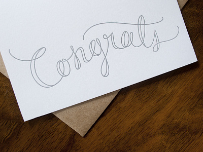 Congrats Letterpress Card card congrats graduation handlettering letterpress paper stationery