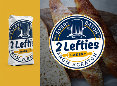 2 Lefties Bakery branding graphic design logo design