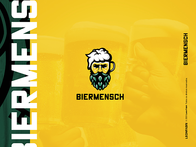 BIERMENSCH™ beer beer art beer branding beer label bier branding cartoon cerveja cervejaria cerveza illustration illustration art illustrator logo shop vector