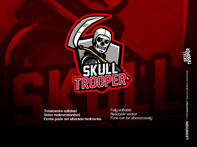 FORTNITE SKULL TROOPER GAMING LOGO envato fortnite fortnite logo game games gaming gaming logo gaming logos logo skull trooper sports sports logo vector