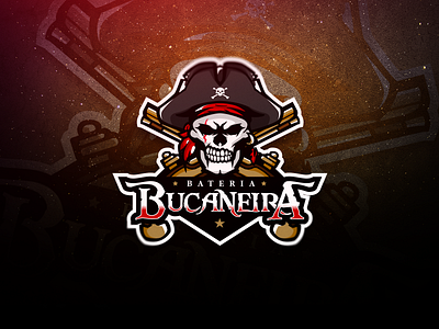 BATERIA BUCANEIRA | SPORTS LOGO branding bucaneira gaming illustration illustration art logo pirata pirate pirates of the caribbean sports sports logo vector