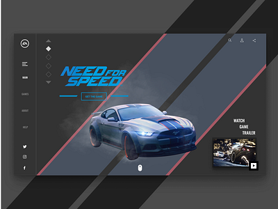 NEED FOR SPEED Ea Sport branding design icon illustration logo typography ui ux webdesign website