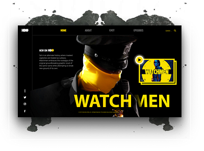 WATCHMEN TV SERIE branding design icon minimal typography ui ux web webdesign website