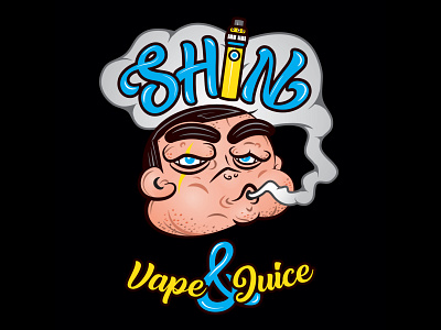 Shin Vape Color Logo design drawing graphic design illustration illustrator logo vector