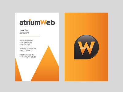 Business card for atriumWeb